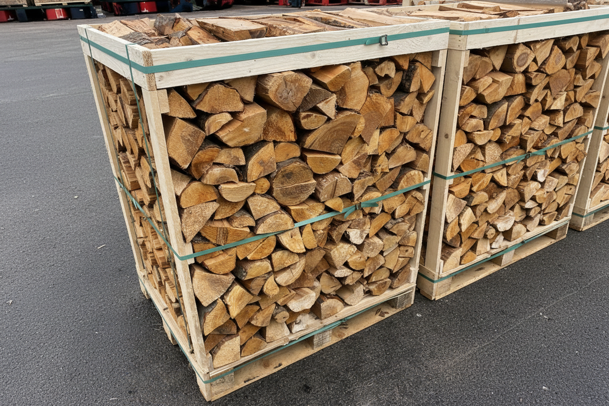 Kiln Dried Alder Log Crates 1m