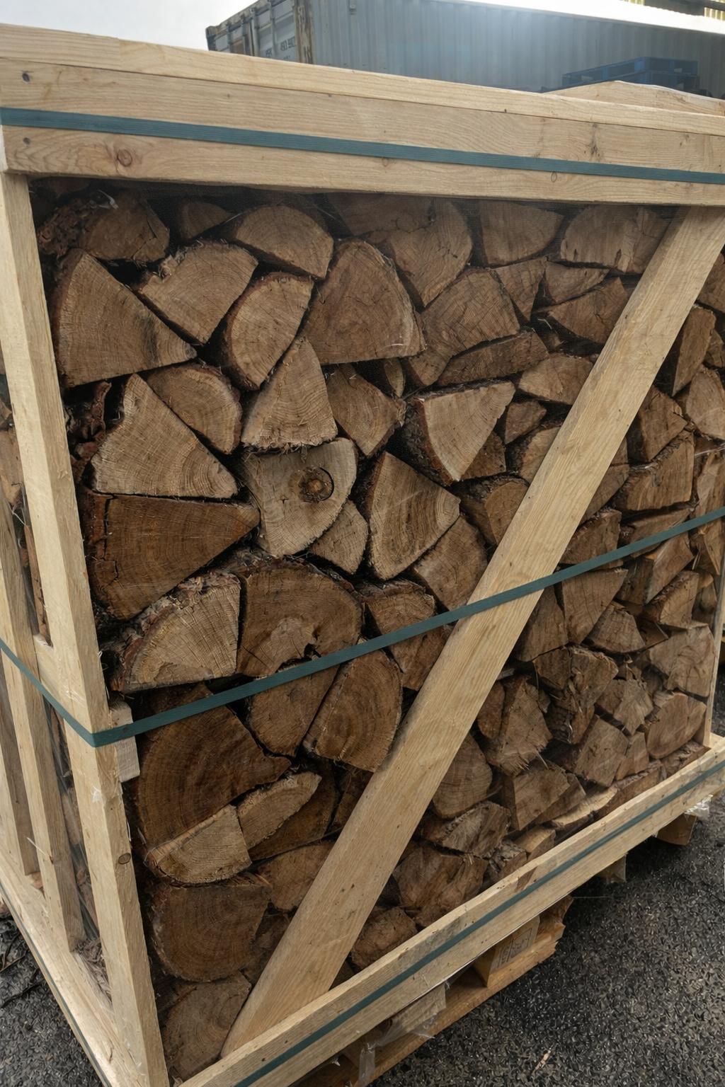 Kiln Dried Oak Log Crates 1m